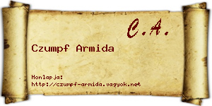 Czumpf Armida névjegykártya